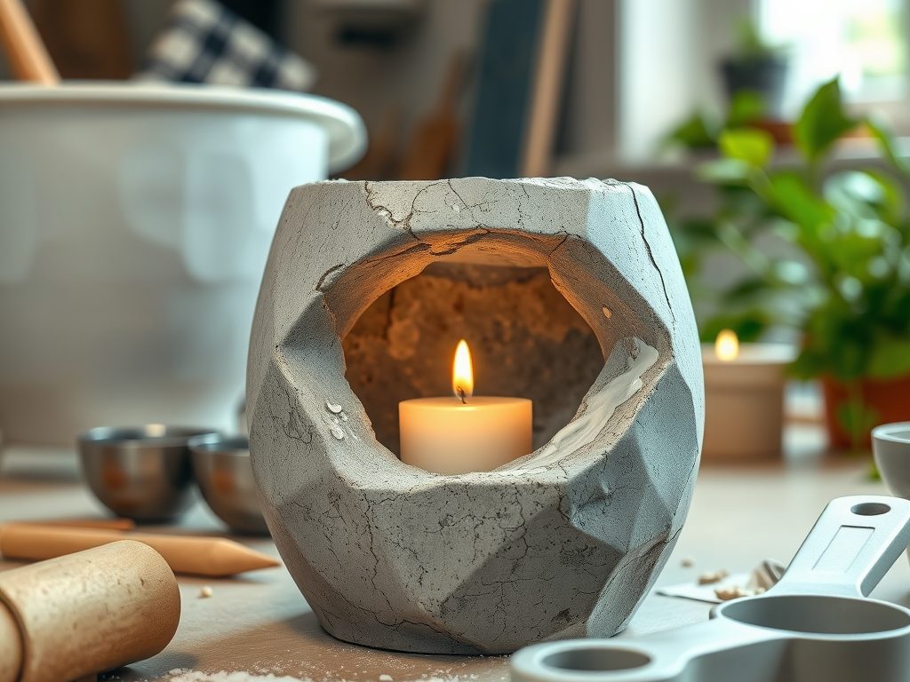 Świeczniki z betonu DIY: jak zrobić trwałą dekorację i uniknąć typowych błędów podczas pracy z formą i mieszanką