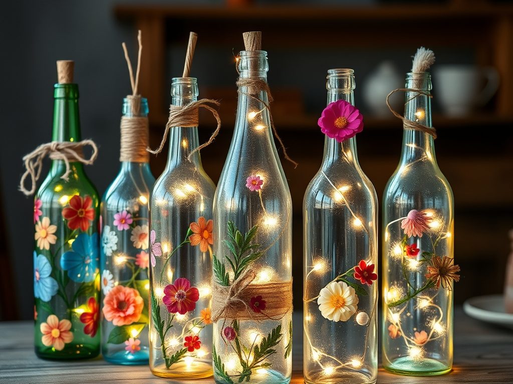 Upcycling butelek szklanych w dekoracjach DIY: kreatywne pomysły i praktyczne wskazówki krok po kroku