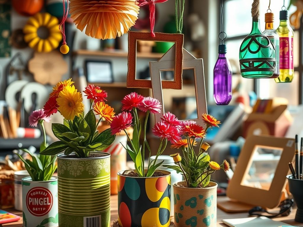 DIY dekoracje z recyklingu: praktyczne pomysły i sposoby na estetyczne ozdoby z odpadów