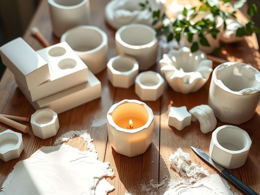 Świeczniki z gipsu DIY: jak krok po kroku stworzyć dekorację bez problemów i efektownie wykończyć