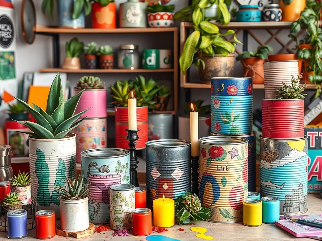 Upcycling puszek metalowych w dekoracje: praktyczne pomysły i techniki krok po kroku