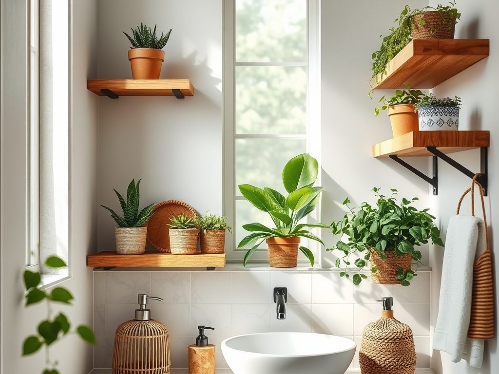 DIY dekoracje do łazienki: jak stworzyć funkcjonalne i stylowe dodatki z naturalnych materiałów oraz roślin